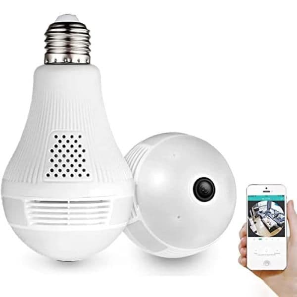 IP WIRELESS PANORAMIC BULB CAMERA 1080P HD 2MP WITH V380 PRO APP