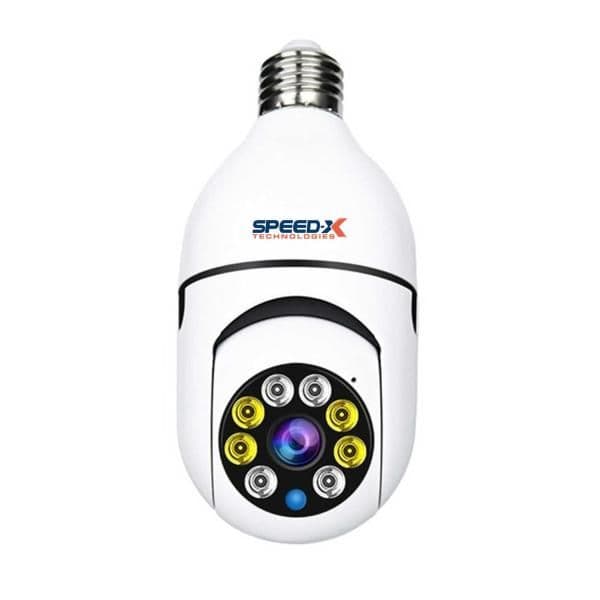 Speed-X SP-E27 Bulb camera 1080p Wifi 360 Degree Panoramic Night Vision Two-Way Audio Motion Detection With V380PRO APP